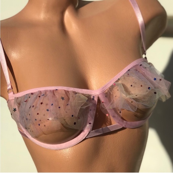 NWOT Rainbow Tule 3-Piece Lingerie Set - Picture 5 of 13